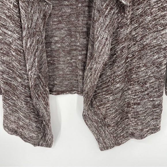 Nymphe Brown Marled Open Front Drape Cardigan - Picture 4 of 9